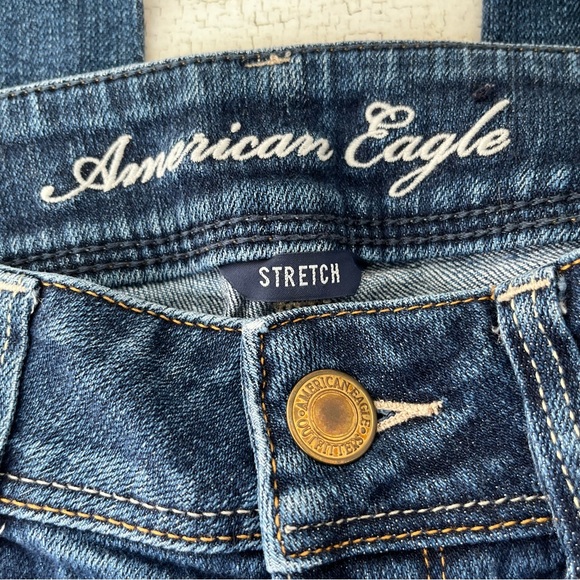 AMERICAN EAGLE Slim Boot Stretch Blue Jeans 2 - Picture 3 of 6